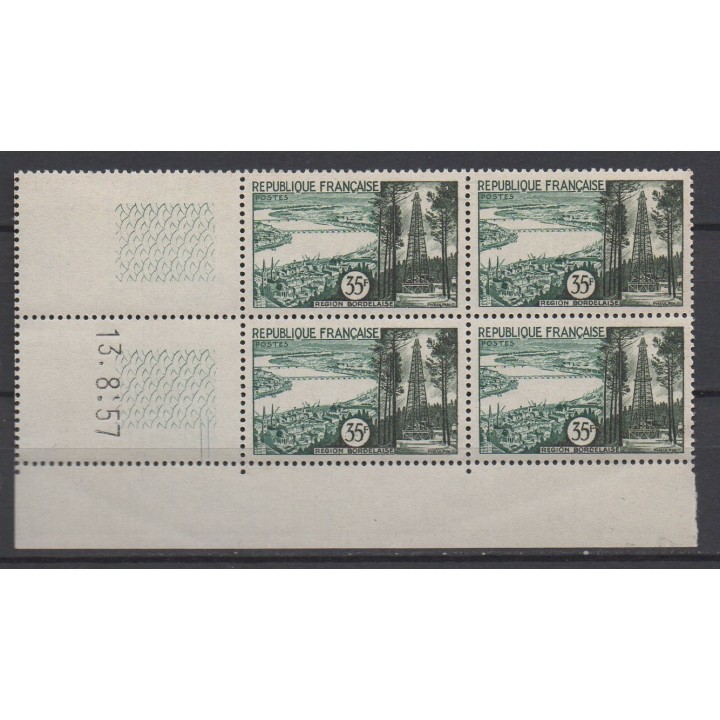Timbre de collection France - 1118 Coin Daté (1957)