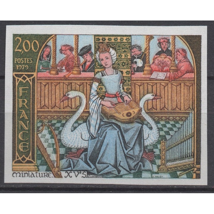 Timbre de collection France - 2033a Non Dentelé
