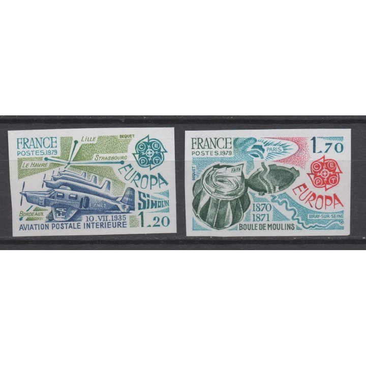 Timbre de collection France - 2046 et 2047 Non Dentelé
