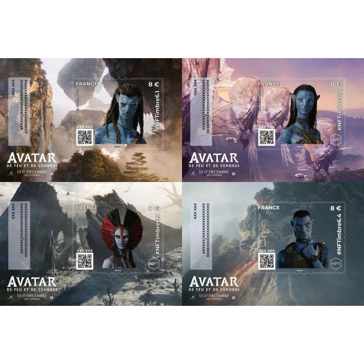 Timbre de collection France - Crypto NFT 6 Avatar - La serie des 4