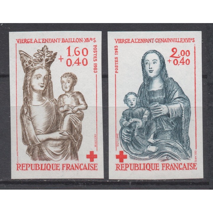 Timbre de collection France - 2295 et 2296 Non Dentelé