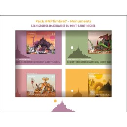 Timbre de collection France - Crypto NFT 7 Pack Mont Saint-Michel