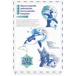 Timbre de collection TAAF - 2026 Feuillet 20 ans de la réserve naturelle nationale