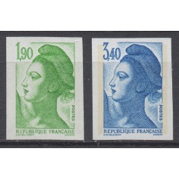 Timbre de collection France - 2424 et 2425 Non Dentelé