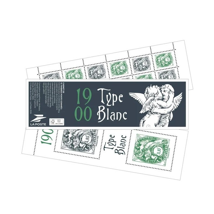 Timbre de collection France - Carnet C1538 \"Type Blanc 1900 - Mondial du timbre 2026\" - Hors Abonnement