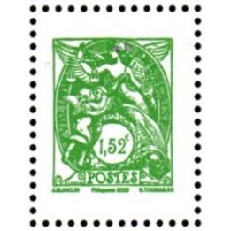 Timbre de collection France - Timbre \"lettre verte 20g\" issue du Carnet C1538 \"Type Blanc 1900 - Mondial du timbre 2026\"
