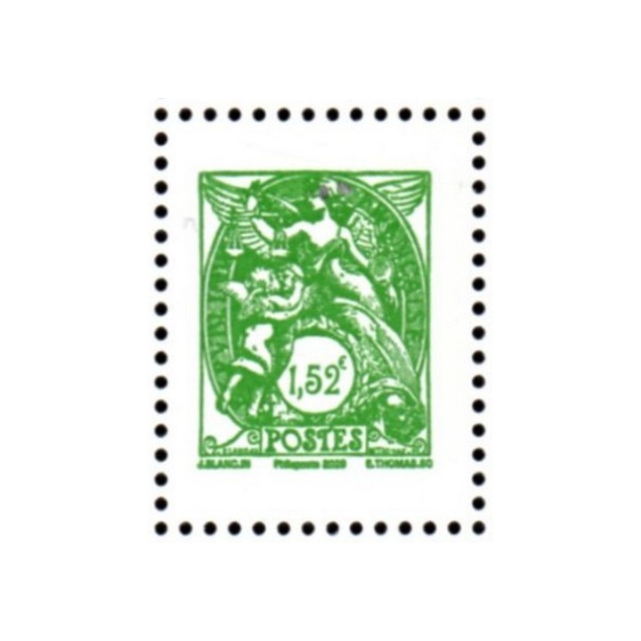 Timbre de collection France - Timbre \"lettre verte 20g\" issue du Carnet C1538 \"Type Blanc 1900 - Mondial du timbre 2026\"