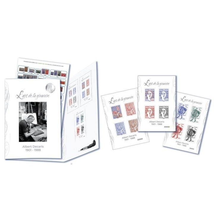 Timbre de collection France - Carnets et Ouvrages 4030 - Livret \"L'art de la gravure - Albert Decaris\" - Hors Abonnement