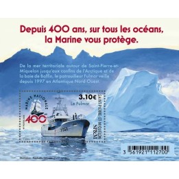 Timbre de collection Saint-Pierre et Miquelon - 2026 - Feuillet 400 ans de la Marine Nationale - Le Fulmar