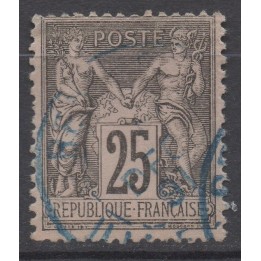 Timbre de collection France - 0097 Cachet à Date Bleu
