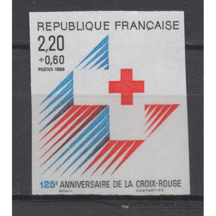 Timbre de collection France - 2555b Non Dentelé