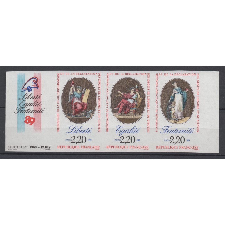 Timbre de collection France - 2576a Triptyque Non Dentelé