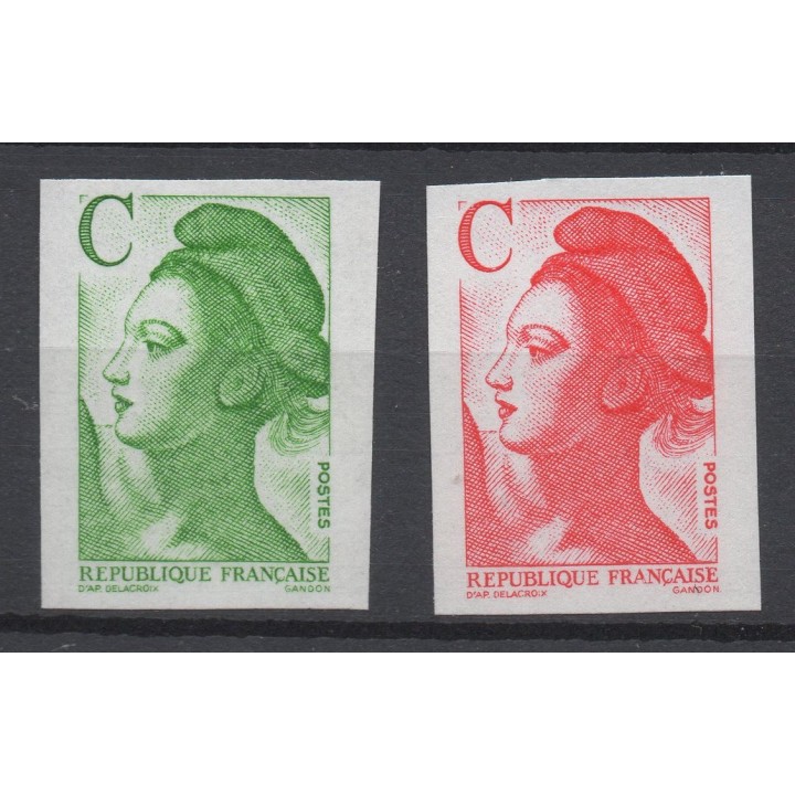 Timbre de collection France - 2615 et 2616 Non Dentelé