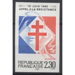 Timbre de collection France - 2656a Non Dentelé