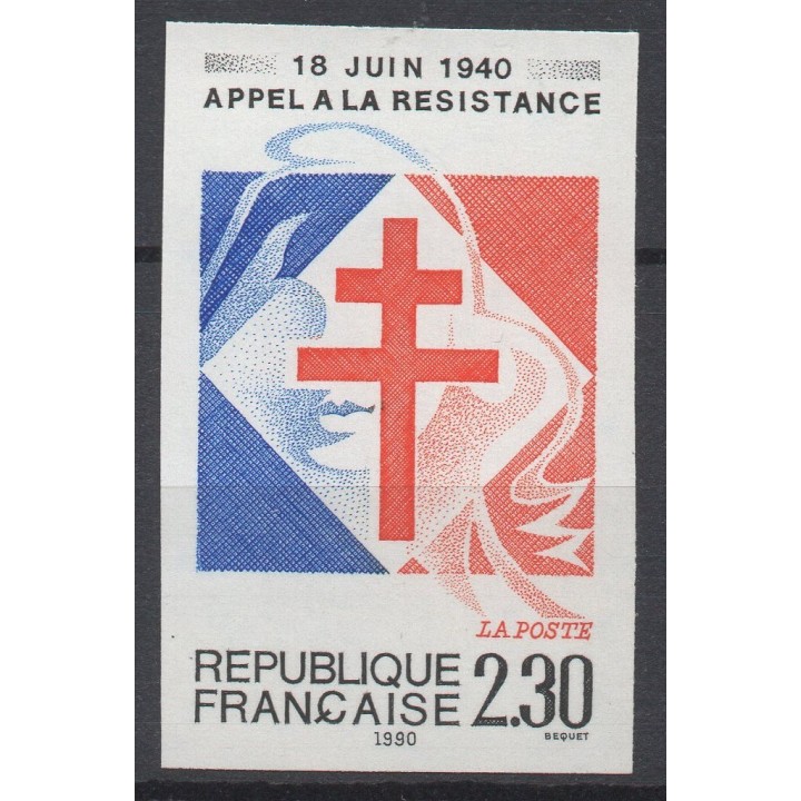 Timbre de collection France - 2656a Non Dentelé