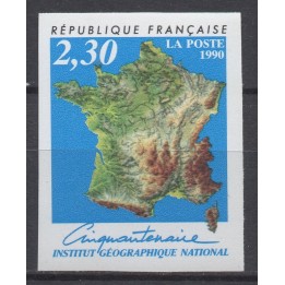 Timbre de collection France - 2662a Non Dentelé