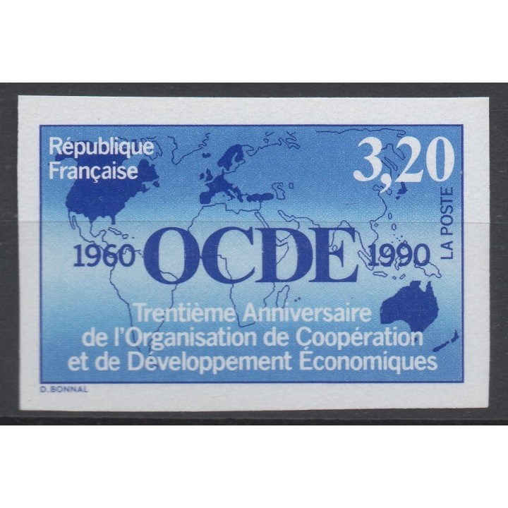 Timbre de collection France - 2673a Non Dentelé