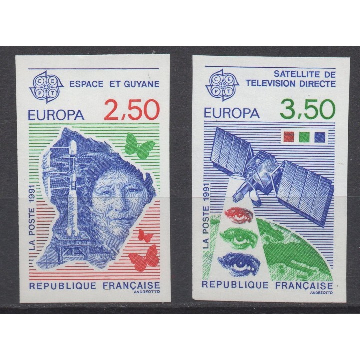 Timbre de collection France - 2696 et 2697 Non Dentelé