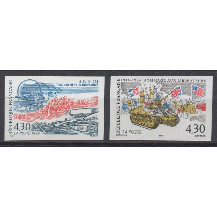 Timbre de collection France - 2887 et 2888 Non Dentelé