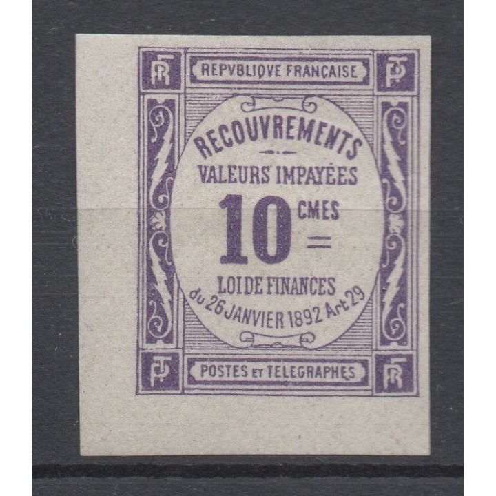 Timbre de collection France - Taxe 044 Non Dentelé