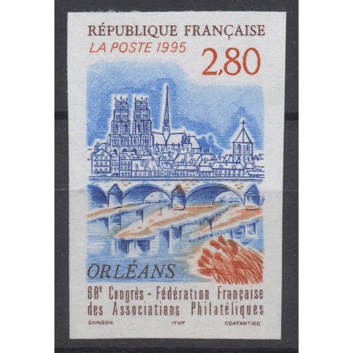 Timbre de collection France - 2953a Non Dentelé