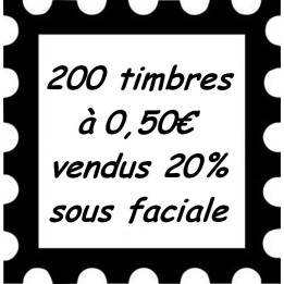 Lot de 200 timbres à 0,50 Euros