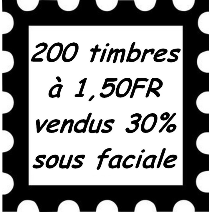 Lot de 200 timbres à 1,50 Francs