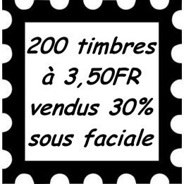 Lot de 200 timbres à 3,50 Francs