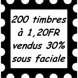 Lot de 200 timbres à 1,20 Francs