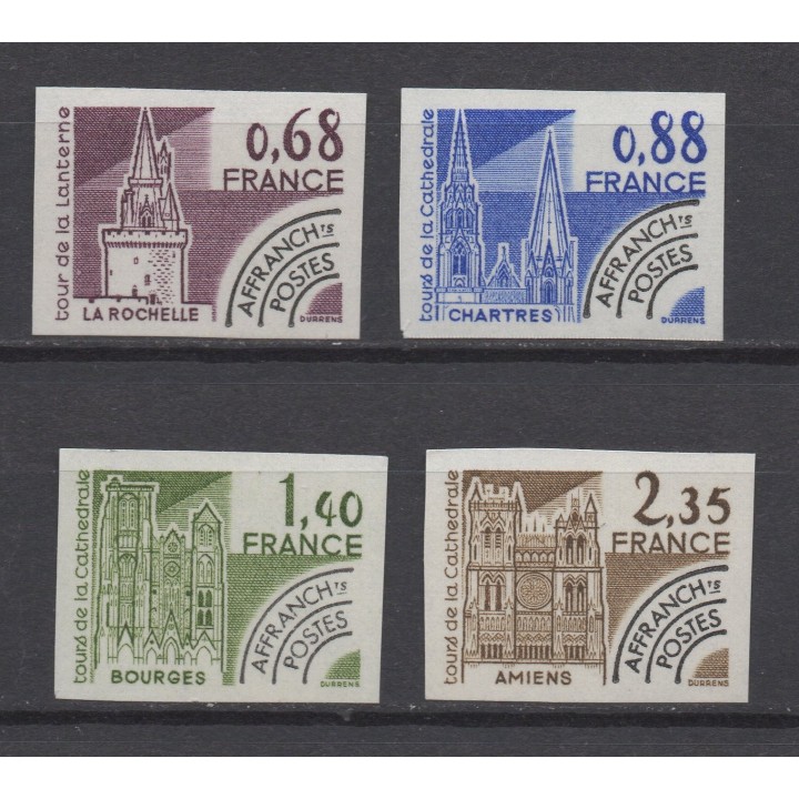 Timbre de collection France - Préoblitéré 162 à 165 Non Dentelé
