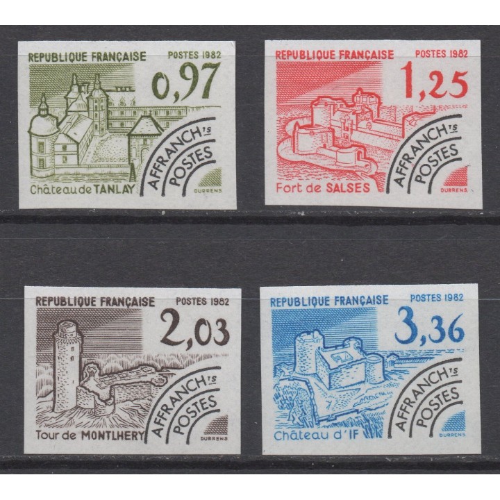 Timbre de collection France - Préoblitéré 174 à 177 Non Dentelé