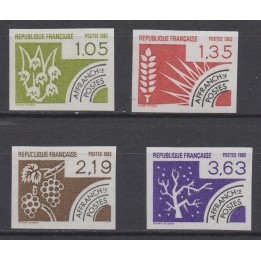 Timbre de collection France - Préoblitéré 178 à 181 Non Dentelé