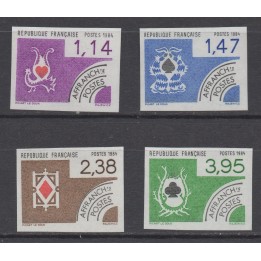 Timbre de collection France - Préoblitéré 182 à 185 Non Dentelé