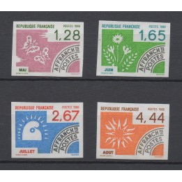 Timbre de collection France - Préoblitéré 190 à 193 Non Dentelé
