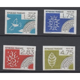 Timbre de collection France - Préoblitéré 198 à 201 Non Dentelé