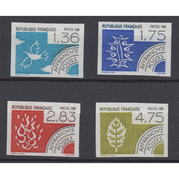 Timbre de collection France - Préoblitéré 198 à 201 Non Dentelé