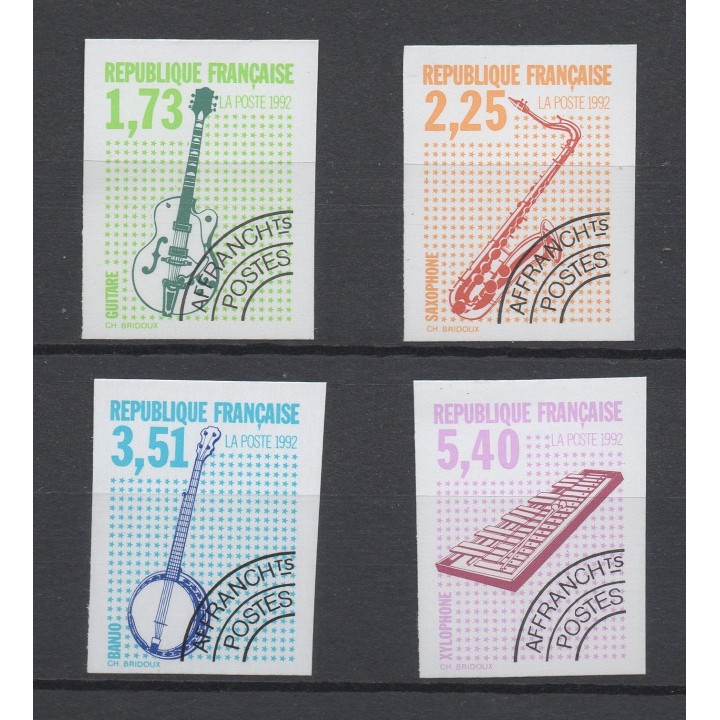 Timbre de collection France - Préoblitéré 224 à 227 Non Dentelé