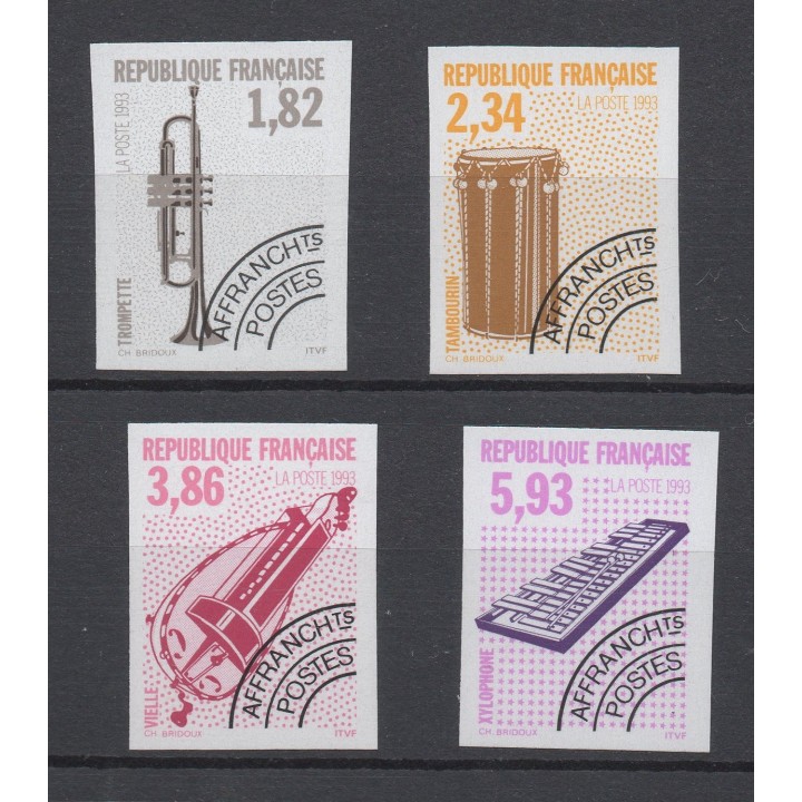 Timbre de collection France - Préoblitéré 228 à 231 Non Dentelé