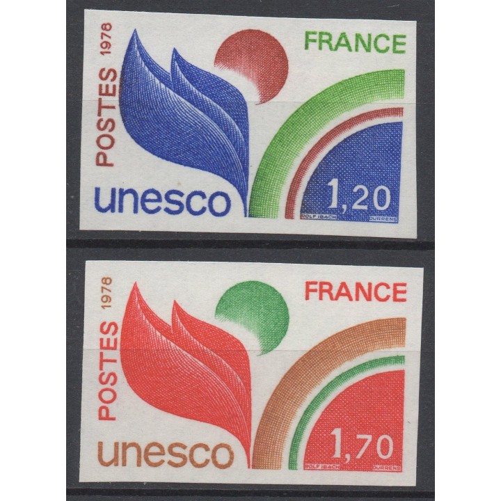 Timbre de collection France - Service 056 et 057 Non Dentelé