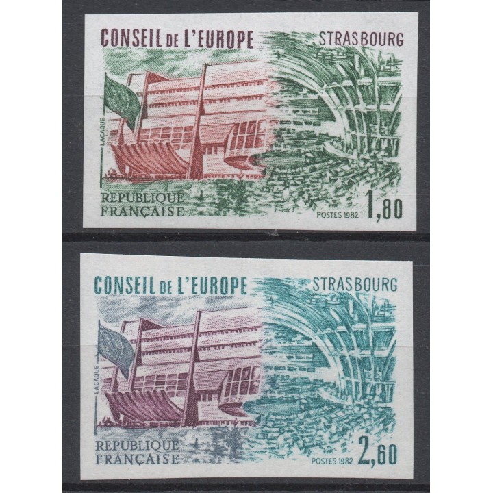 Timbre de collection France - Service 073 et 074 Non Dentelé
