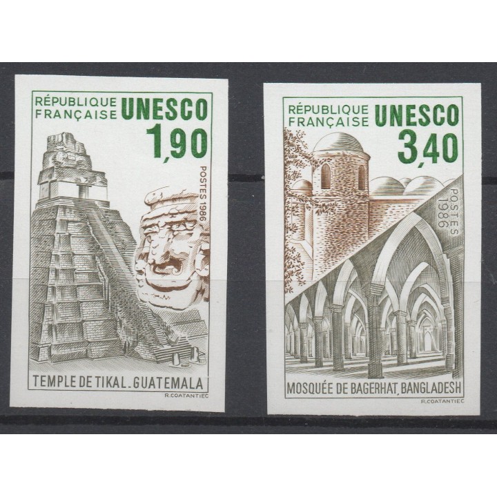Timbre de collection France - Service 091 et 092 Non Dentelé