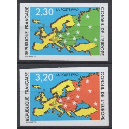 Timbre de collection France - Service 104 et 105 Non Dentelé