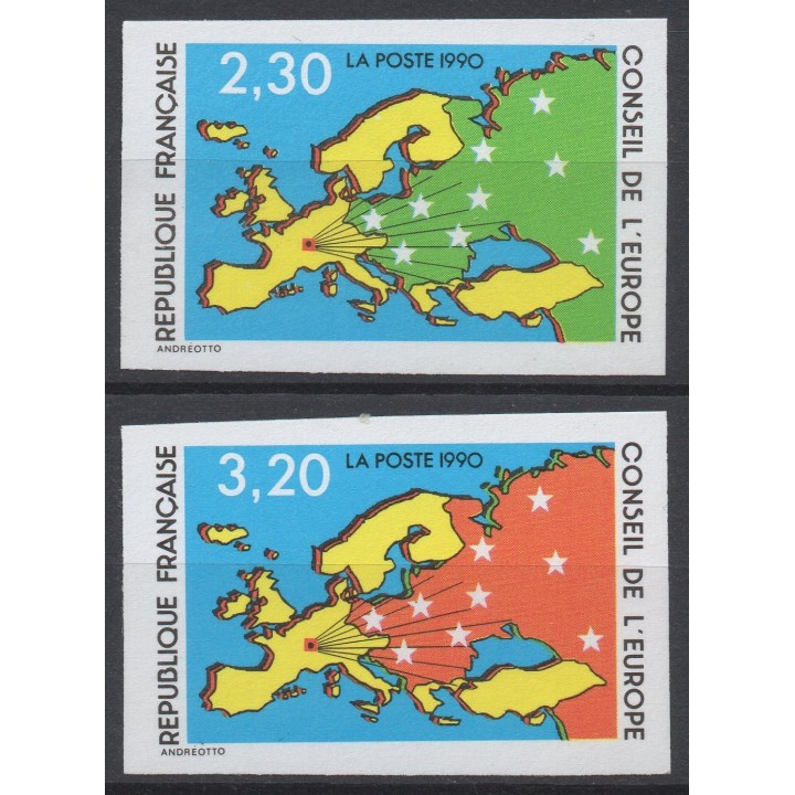 Timbre de collection France - Service 104 et 105 Non Dentelé