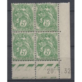 Timbre de collection France - 0111 Coin Daté (1932)