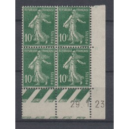 Timbre de collection France - 0159 Coin Daté (1923)