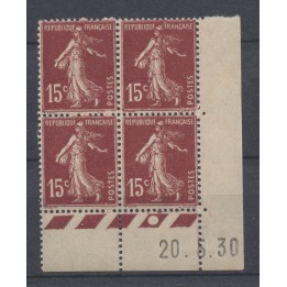 Timbre de collection France - 0189 Coin Daté (1930)