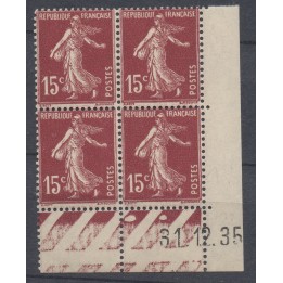 Timbre de collection France - 0189 Coin Daté (1935)