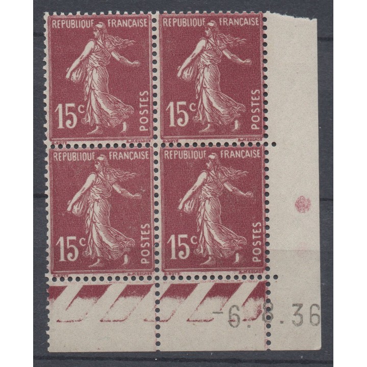 Timbre de collection France - 0189 Coin Daté (1936) - Type II