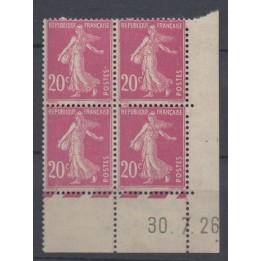 Timbre de collection France - 0190 Coin Daté (1926)