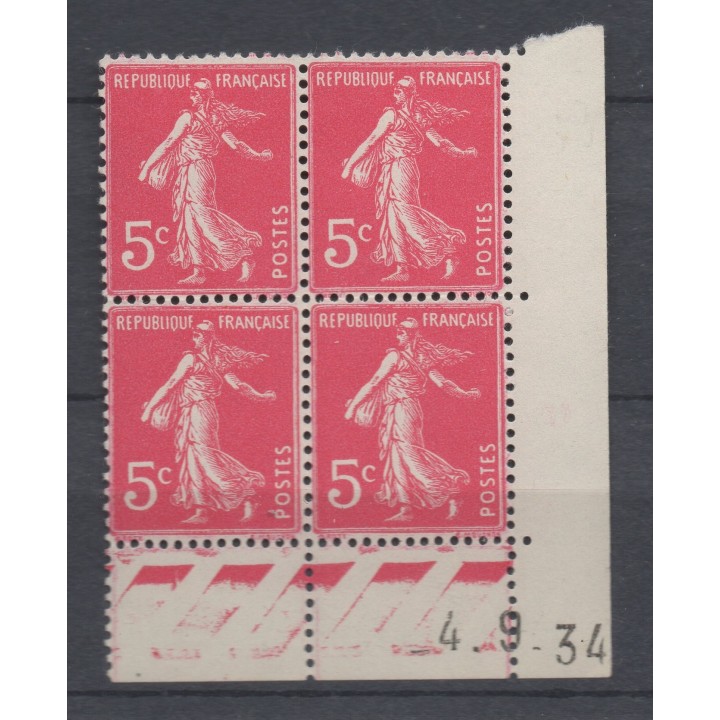 Timbre de collection France - 0278B Coin Daté (1934)
